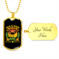Home is Where My Dogs Are Necklace Stainless Steel or 18k Gold Dog Tag 24" Chain-Express Your Love Gifts