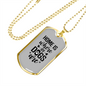 Home is Where My Dogs Are Plain Necklace Stainless Steel or 18k Gold Dog Tag 24" Chain-Express Your Love Gifts
