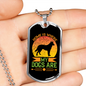Home is Where My Dogs Are Yellow Necklace Stainless Steel or 18k Gold Dog Tag 24" Chain-Express Your Love Gifts