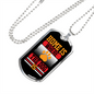 Home Is Where The Dog Is Necklace Stainless Steel or 18k Gold Dog Tag 24" Chain-Express Your Love Gifts