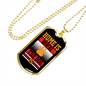 Home Is Where The Dog Is Necklace Stainless Steel or 18k Gold Dog Tag 24" Chain-Express Your Love Gifts