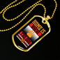 Home Is Where The Dog Is Necklace Stainless Steel or 18k Gold Dog Tag 24" Chain-Express Your Love Gifts