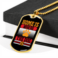 Home Is Where The Dog Is Necklace Stainless Steel or 18k Gold Dog Tag 24" Chain-Express Your Love Gifts