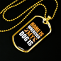 Home Is Wherever My Dog Is Necklace Stainless Steel or 18k Gold Dog Tag 24" Chain-Express Your Love Gifts