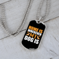 Home Is Wherever My Dog Is Necklace Stainless Steel or 18k Gold Dog Tag 24" Chain-Express Your Love Gifts