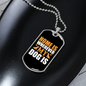 Home Is Wherever My Dog Is Necklace Stainless Steel or 18k Gold Dog Tag 24" Chain-Express Your Love Gifts