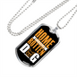Home of a Spoiled Rotten Dog Necklace Stainless Steel or 18k Gold Dog Tag 24" Chain-Express Your Love Gifts