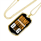 Home of a Spoiled Rotten Dog Necklace Stainless Steel or 18k Gold Dog Tag 24" Chain-Express Your Love Gifts