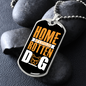 Home of a Spoiled Rotten Dog Necklace Stainless Steel or 18k Gold Dog Tag 24" Chain-Express Your Love Gifts