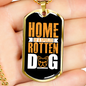 Home of a Spoiled Rotten Dog Necklace Stainless Steel or 18k Gold Dog Tag 24" Chain-Express Your Love Gifts