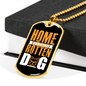 Home of a Spoiled Rotten Dog Necklace Stainless Steel or 18k Gold Dog Tag 24" Chain-Express Your Love Gifts