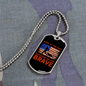 Home of the Brave Necklace Stainless Steel or 18k Gold Dog Tag 24" Chain-Express Your Love Gifts