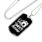 Home Sweet Home Necklace Stainless Steel or 18k Gold Dog Tag 24" Chain-Express Your Love Gifts