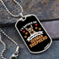 Home With German Shepherd Necklace Stainless Steel or 18k Gold Dog Tag 24" Chain-Express Your Love Gifts