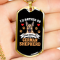Home With German Shepherd Necklace Stainless Steel or 18k Gold Dog Tag 24" Chain-Express Your Love Gifts