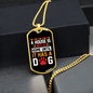 Home Without Dog Paw Necklace Stainless Steel or 18k Gold Dog Tag 24" Chain-Express Your Love Gifts