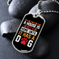 Home Without Dog Paw Necklace Stainless Steel or 18k Gold Dog Tag 24" Chain-Express Your Love Gifts