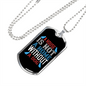Home Without Dog Plain Necklace Stainless Steel or 18k Gold Dog Tag 24" Chain-Express Your Love Gifts