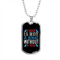 Home Without Dog Plain Necklace Stainless Steel or 18k Gold Dog Tag 24" Chain-Express Your Love Gifts