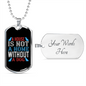 Home Without Dog Plain Necklace Stainless Steel or 18k Gold Dog Tag 24" Chain-Express Your Love Gifts