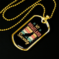 Homeland Security Dog Necklace Stainless Steel or 18k Gold Dog Tag 24" Chain-Express Your Love Gifts