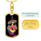 Homesick Alien Dog Tag Pendant Keychain Stainless Steel or 18k Gold-Express Your Love Gifts