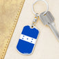 Honduran Flag Honduras Flag Keychain Dog Tag Stainless Steel or 18k Gold-Express Your Love Gifts