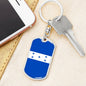 Honduran Flag Honduras Flag Keychain Dog Tag Stainless Steel or 18k Gold-Express Your Love Gifts
