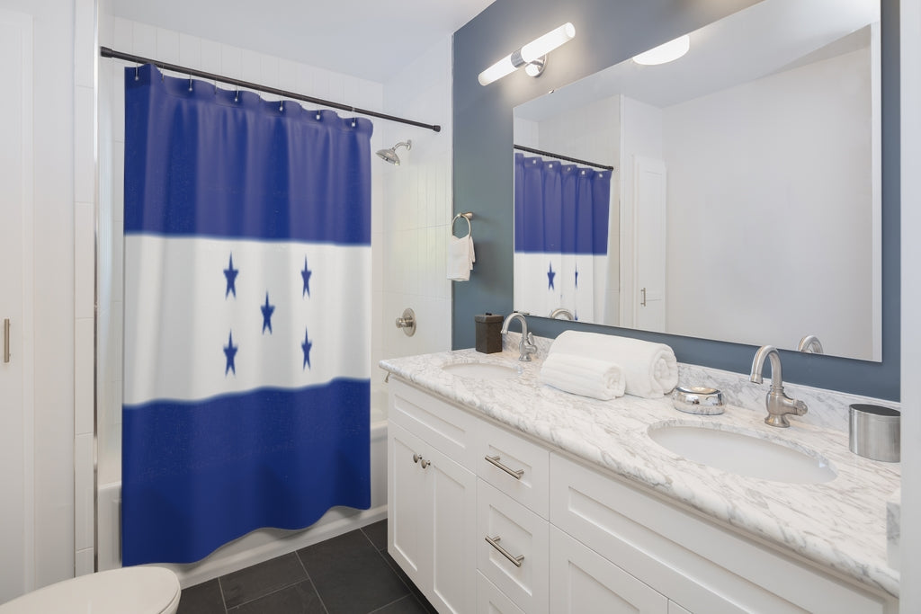 Honduras Flag Stylish Design 71" x 74" Elegant Waterproof Shower Curtain for a Spa-like Bathroom Paradise Exceptional Craftsmanship-Express Your Love Gifts