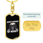 Honey Badger of Money Crypto Keychain Stainless Steel or 18k Gold Dog Tag Keyring-Express Your Love Gifts
