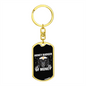 Honey Badger of Money Crypto Keychain Stainless Steel or 18k Gold Dog Tag Keyring-Express Your Love Gifts
