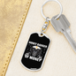 Honey Badger of Money Crypto Keychain Stainless Steel or 18k Gold Dog Tag Keyring-Express Your Love Gifts