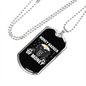 Honey Badger of Money Crypto Necklace Stainless Steel or 18k Gold Dog Tag 24" Chain-Express Your Love Gifts