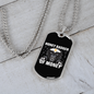 Honey Badger of Money Crypto Necklace Stainless Steel or 18k Gold Dog Tag 24" Chain-Express Your Love Gifts