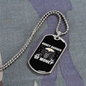 Honey Badger of Money Crypto Necklace Stainless Steel or 18k Gold Dog Tag 24" Chain-Express Your Love Gifts