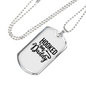 Hooked On Daddy Fishing Necklace Stainless Steel or 18k Gold Dog Tag 24" Chain-Express Your Love Gifts