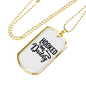 Hooked On Daddy Fishing Necklace Stainless Steel or 18k Gold Dog Tag 24" Chain-Express Your Love Gifts