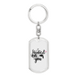 Hooked On You Fishing Keychain Stainless Steel or 18k Gold Dog Tag Keyring-Express Your Love Gifts