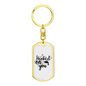 Hooked On You Fishing Keychain Stainless Steel or 18k Gold Dog Tag Keyring-Express Your Love Gifts