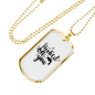 Hooked On You Fishing Necklace Stainless Steel or 18k Gold Dog Tag 24" Chain-Express Your Love Gifts
