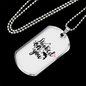 Hooked On You Fishing Necklace Stainless Steel or 18k Gold Dog Tag 24" Chain-Express Your Love Gifts