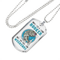 Hooker On The Weekends Fishing Necklace Stainless Steel or 18k Gold Dog Tag 24" Chain-Express Your Love Gifts