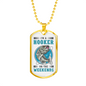 Hooker On The Weekends Fishing Necklace Stainless Steel or 18k Gold Dog Tag 24" Chain-Express Your Love Gifts