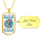Hooker On The Weekends Fishing Necklace Stainless Steel or 18k Gold Dog Tag 24" Chain-Express Your Love Gifts