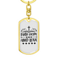 Hope And Love Christian Keychain Stainless Steel or 18k Gold Dog Tag Keyring-Express Your Love Gifts