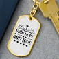 Hope And Love Christian Keychain Stainless Steel or 18k Gold Dog Tag Keyring-Express Your Love Gifts