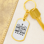 Hope And Love Christian Keychain Stainless Steel or 18k Gold Dog Tag Keyring-Express Your Love Gifts