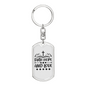 Hope And Love Christian Keychain Stainless Steel or 18k Gold Dog Tag Keyring-Express Your Love Gifts