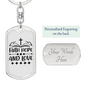 Hope And Love Christian Keychain Stainless Steel or 18k Gold Dog Tag Keyring-Express Your Love Gifts
