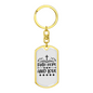 Hope And Love Christian Keychain Stainless Steel or 18k Gold Dog Tag Keyring-Express Your Love Gifts